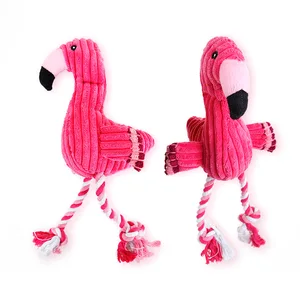 Image of Beautiful Non Toxic Factory Flamingo Plush Sound Pet Toys with Bite resistance