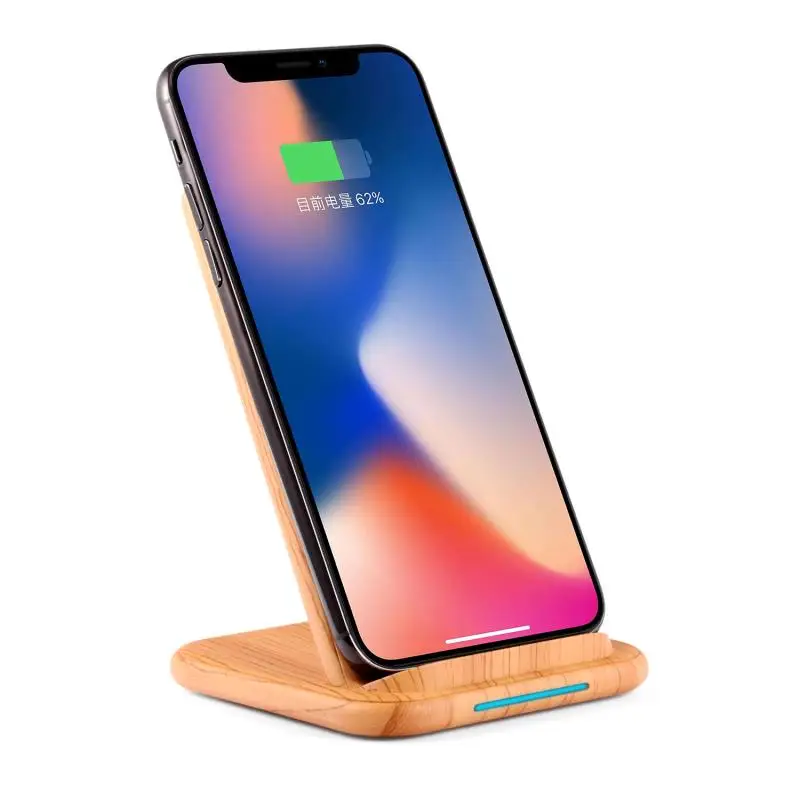 qi certified wood wireless charger