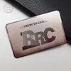 Custom silver metal business cards with company information