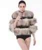 2019 Yiwu New Fashion 3 Colors Women Warm Sexy Beautiful Real Raccoon Fur Jacket Thick Warm