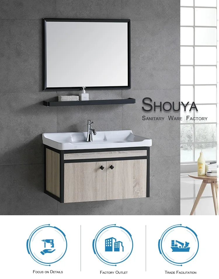 Stock Bathroom Sink Cabinet Combo With Aluminum Frame Mirror Basin Vanity With Top Classic Wood Bathroom Furniture Cabinet Buy Bathroom Sink Cabinet Combo Bathroom Furniture Cabinet Classic Wood Bathroom Cabinet Product On Alibaba Com