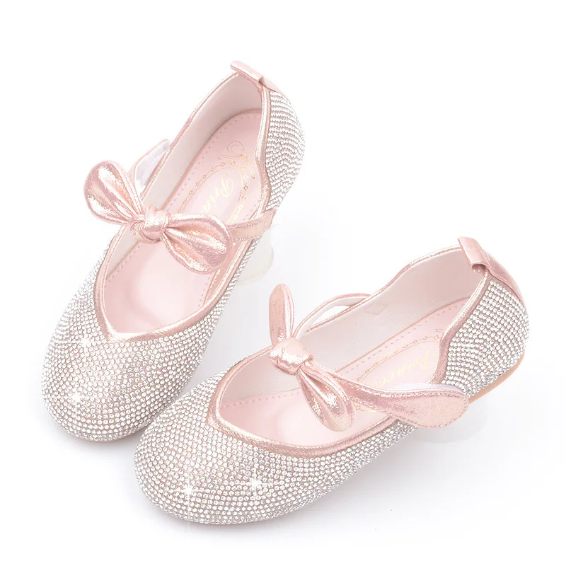 

Wholesale New Style Pearl Flower Lady Kids Girl's Leather Shoes, Picture