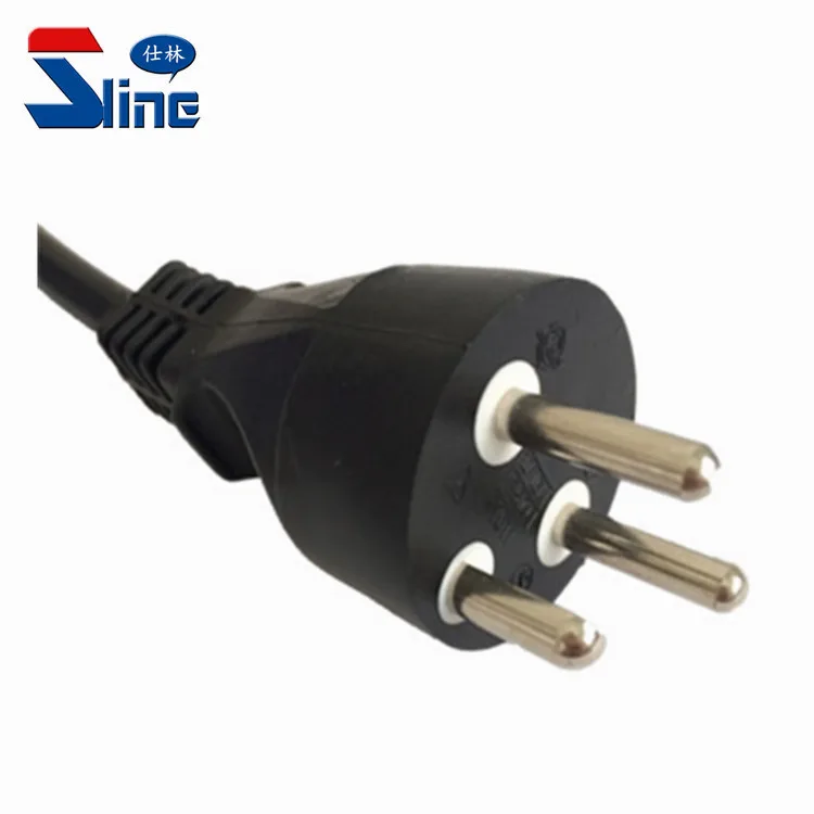 Denmark 3 Pin Power Cord Plug With Danish Mains Cable Demko