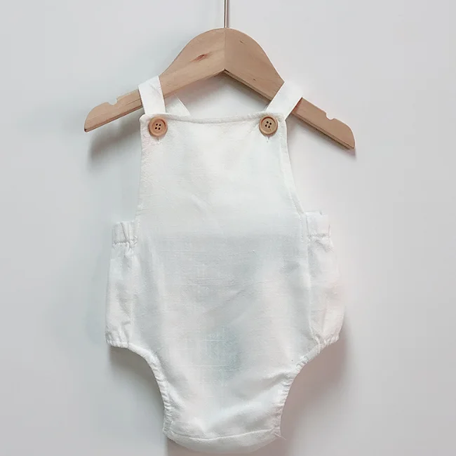 

PHB 11856 fashion blank design 2019 new baby boy linen romper, As website