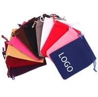 

Small Quantity Custom Printed suede drawstring velvet pouches for jewelry