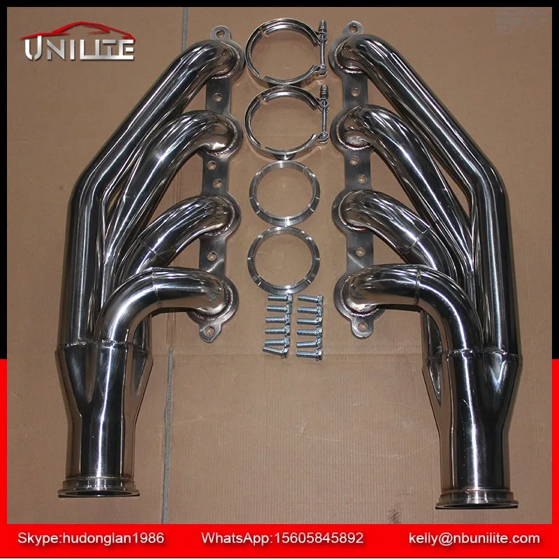 Stainless Steel Exhaust Pipe Manifold Headers For 9714 Chevy Small