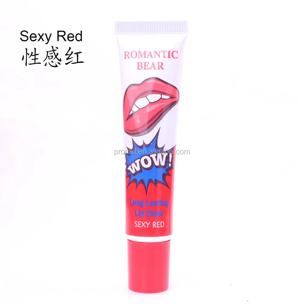 

Free Shipping WOW Romantic Bear Peel Make Your Own lip gloss, 6 colors