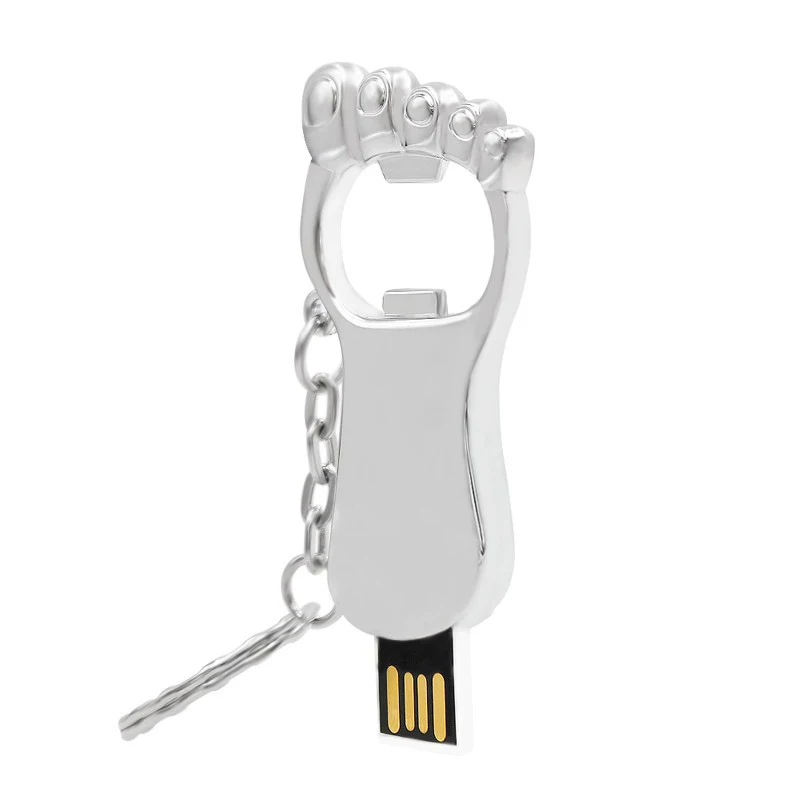 

Promotion Metal Foot Style Bottle Opener USB Flash Drive