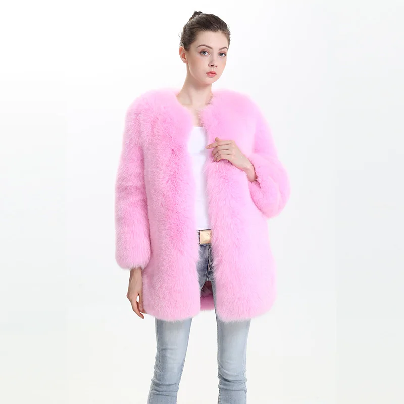 

Fashion Natural Fox Fur Coat Women Wholesale Winter Genuine Fox Fur Coats women 2018