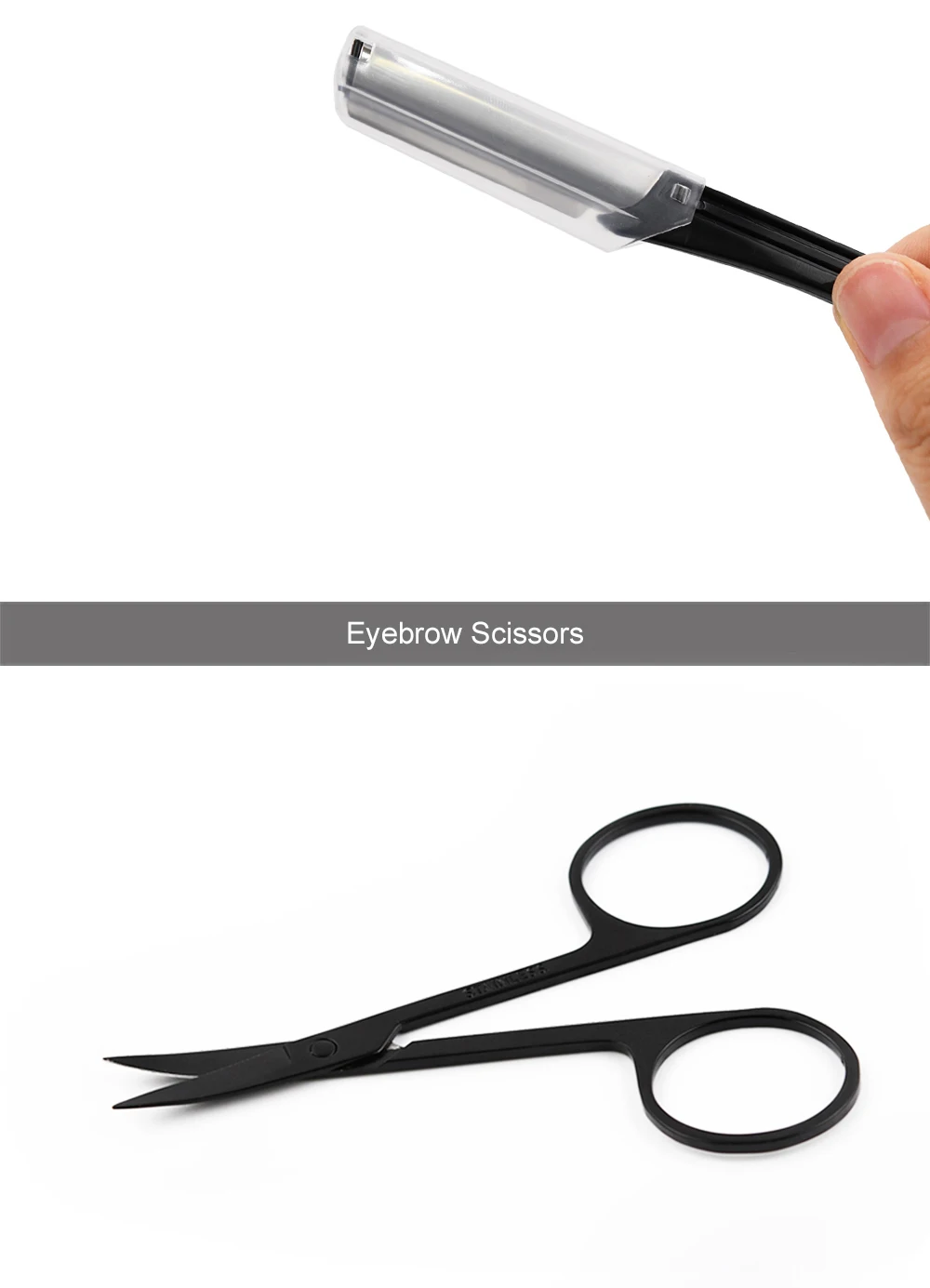 Wholesale Beauty Professional Black 5pcs Eyebrow Tool Makeup Set with Eyebrow Brushes