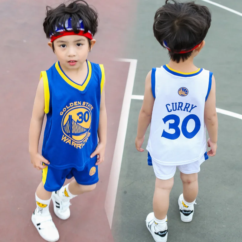 

Child Basketball Jersey Sets 2019 Basketball Uniforms Kids Basketball Jerseys Sports Clothes Breathable Sportswear, White, dark blue