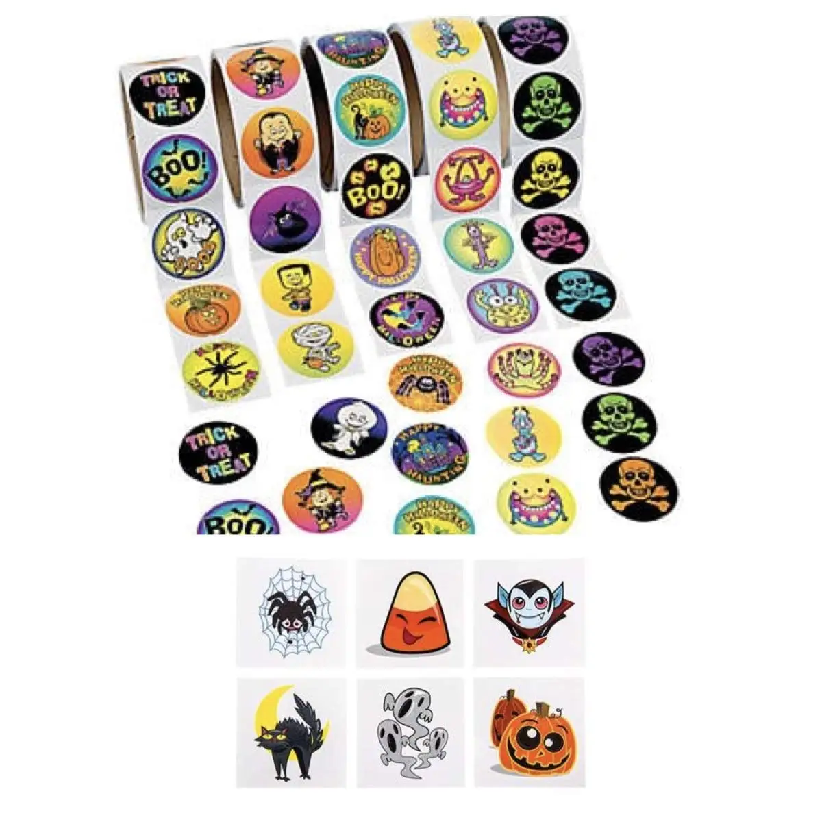 100 Halloween Stickers Party Favors Teacher Supply BOO