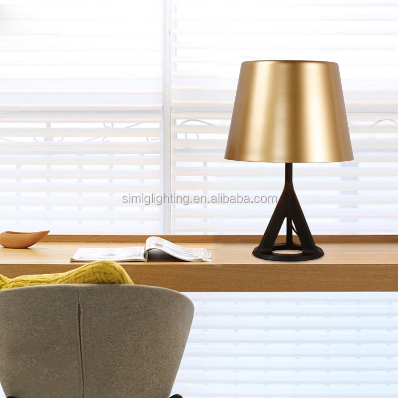 

Simig lighting new design modern luxury gold E27 chinese style banker table lamp for hotel home decoration