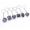 Promotion Gifts Custom Logo Picture Insert Metal Digital Photo Frame Keychain Keyring