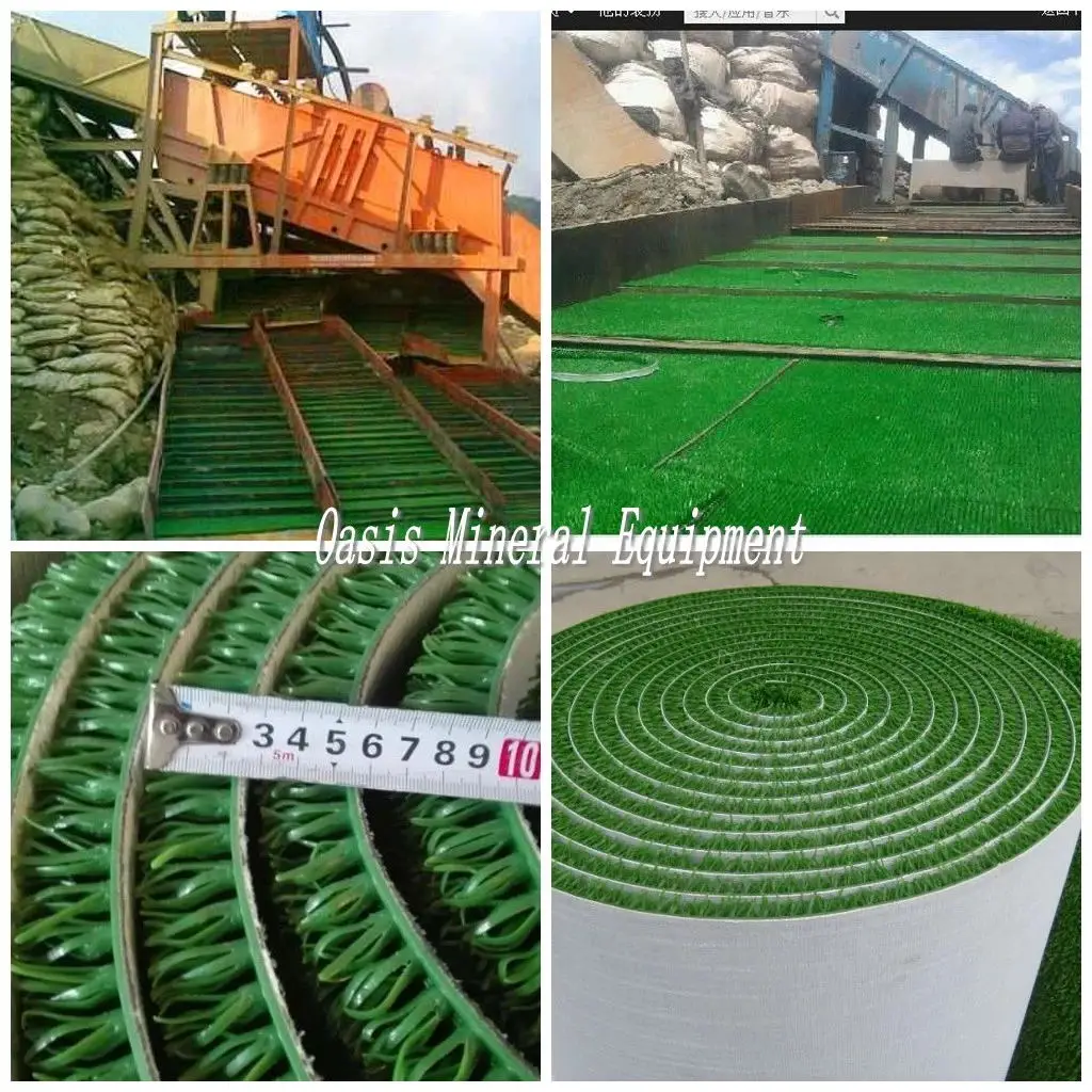 Heavy Duty Alluvial Gold Mining Carpet Gold Sluice Sticky Grass Carpet For Gold Separation