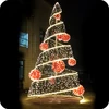Large artificial decorative outdoor christmas tree ball lights