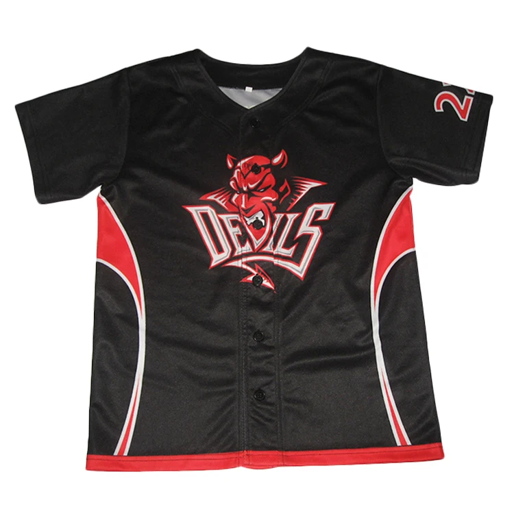 Baseball Shirt Custom Made Sublimation Printing With Team Logo And