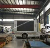 China factory mesh led outdoor transparent led panel 2 sides display screens advertising trailer