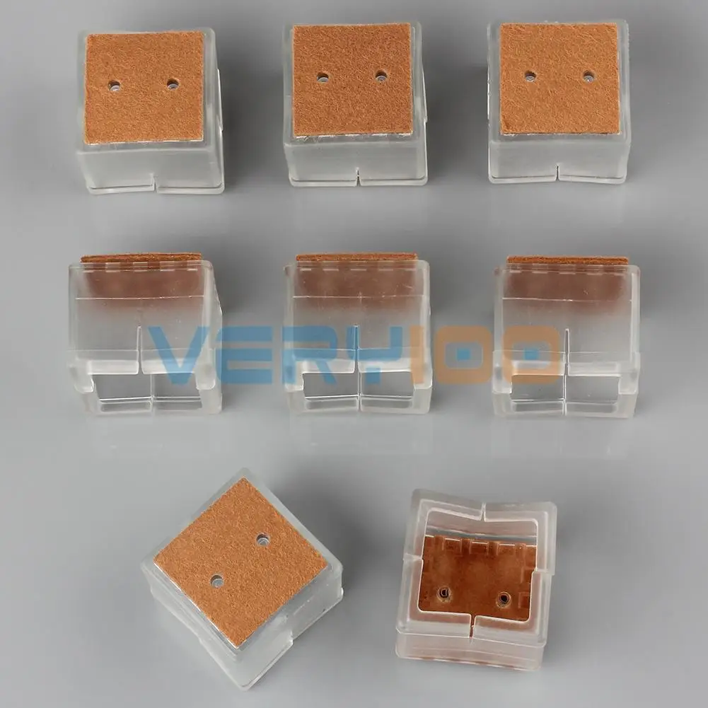 High Quality 8pcs Square Chair Leg Caps Rubber Feet