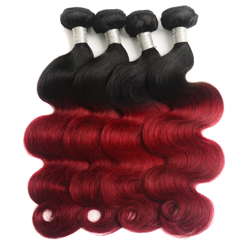 

MsMary Top quality Virgin Indian body wave hair bundles 1b 99j body weft