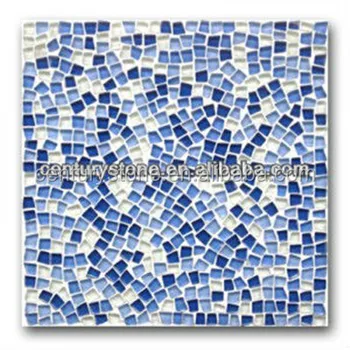 Blue And White Gl Mosaic Tile Andom Patterned Tiles Free Blue And White Gl Mosaic Tile Andom