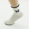 Summer season white mercerized cotton yarn short socks girls