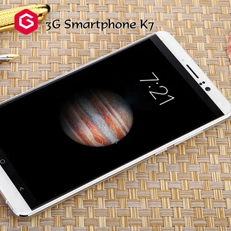 

hot sell original K7 big touch screen smart phone 6inch MTK6580 Quad Core Mobile Phone cheap cellphones, Black;blue;gold;pink;white