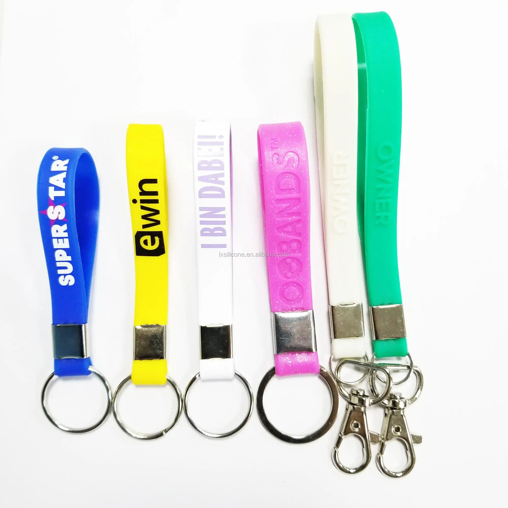 Factory Price Wholesale Custom Logo Bulk Cheap Silicone Bracelet Key