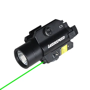 RAIL-MOUNTED GREEN LASER SIGHT LED WEAPONS LIGHT COMBO