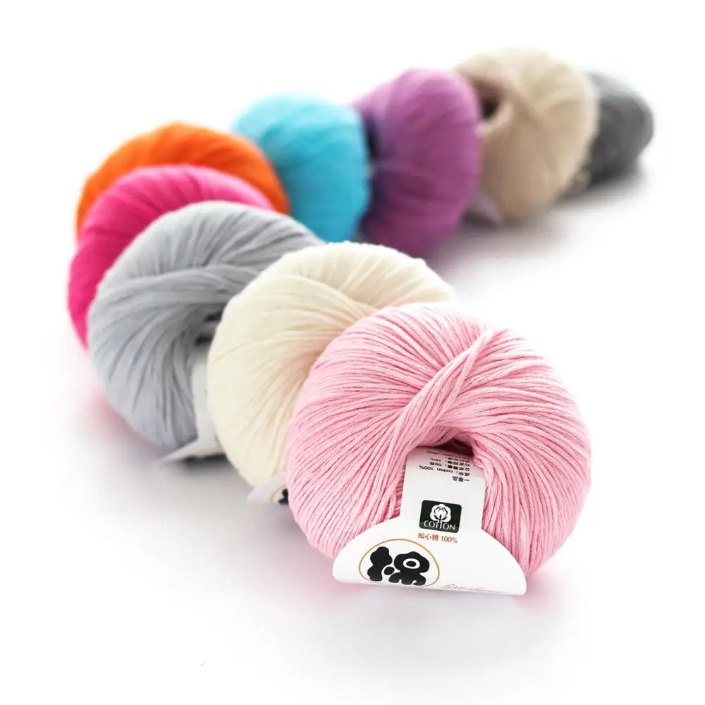 
Free sample wholesale 50g 100% cotton yarn knitting price 