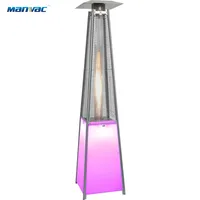 

12 Color LED Illuminating Patio Heater With Decorative Variable Flame