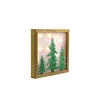 2019 New Ideas LED Lighted Wintry Landscape Christmas Decor Green Tree Wood Wall Art