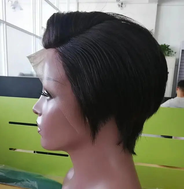 

KellyMei 100% human hair pixie cut short wigs lace front and full lace available Brazilian/Peruvian/Indian hair