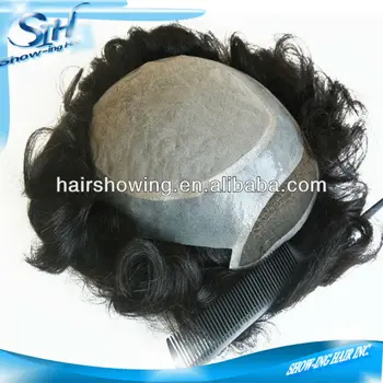 Natural Hairline Best Quality Hair Piece Toupee For Black Men
