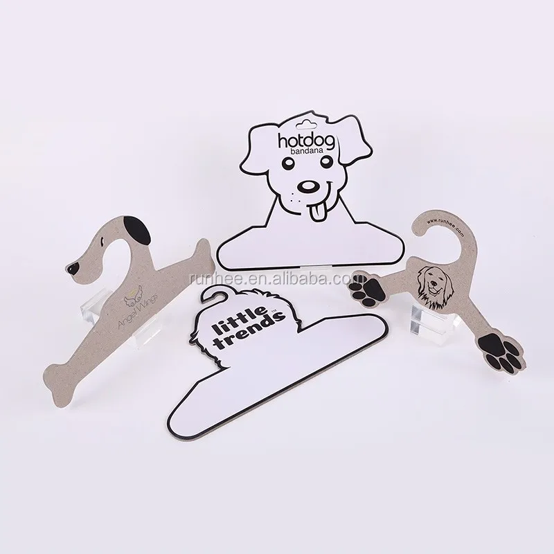 Custom Cardboard Pet Hangers Adjustable Style Dog Cardboard Hanger ROSH Certified