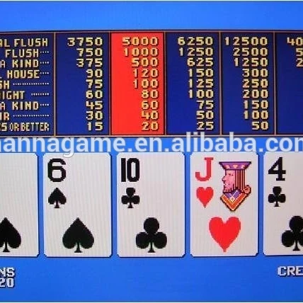 

Draw poker game board with single screen, Red