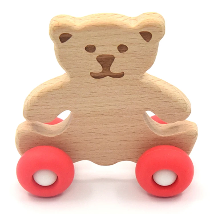 
Mini Wood Animal Car Baby Wooden Baby teether Toys  (60740902989)