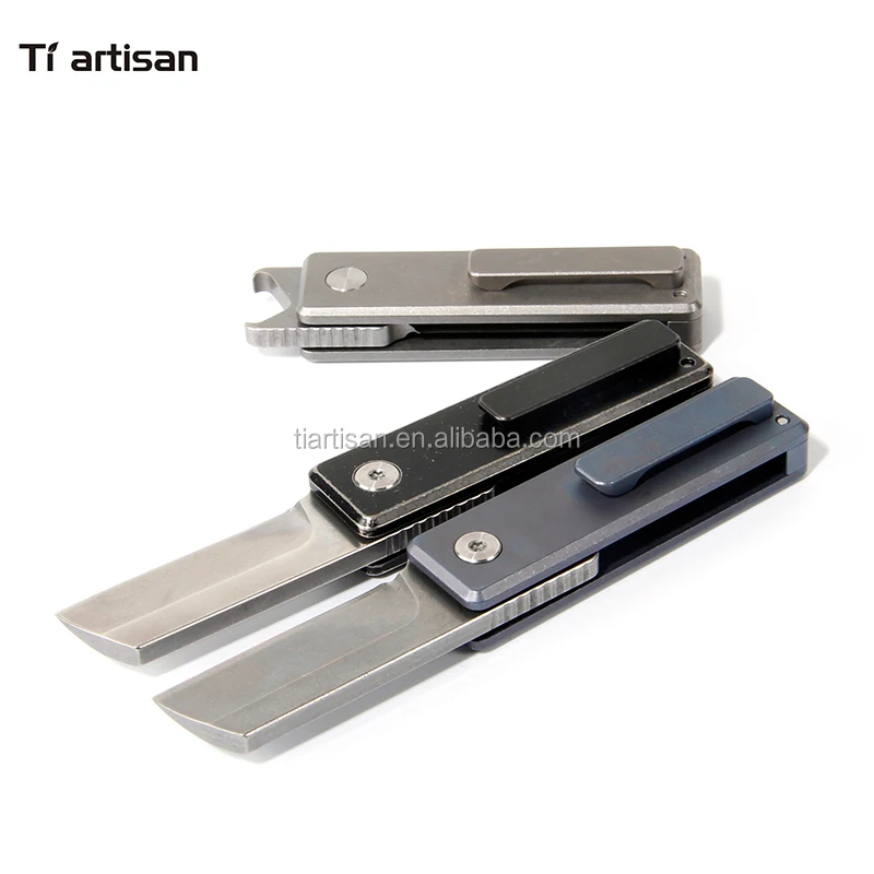 

Mini EDC Tool Titanium Hunting Knife Pocket Folding Tactical Camping, Colorful