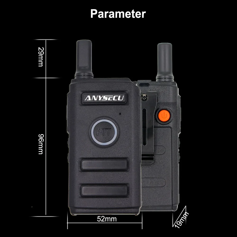 Anysecu Mini 2 Walkie Talkie Dual Ptt For Service Industry