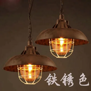 Traditional Industrial Design Iron Cage Loft Pendant Lamp Vintage