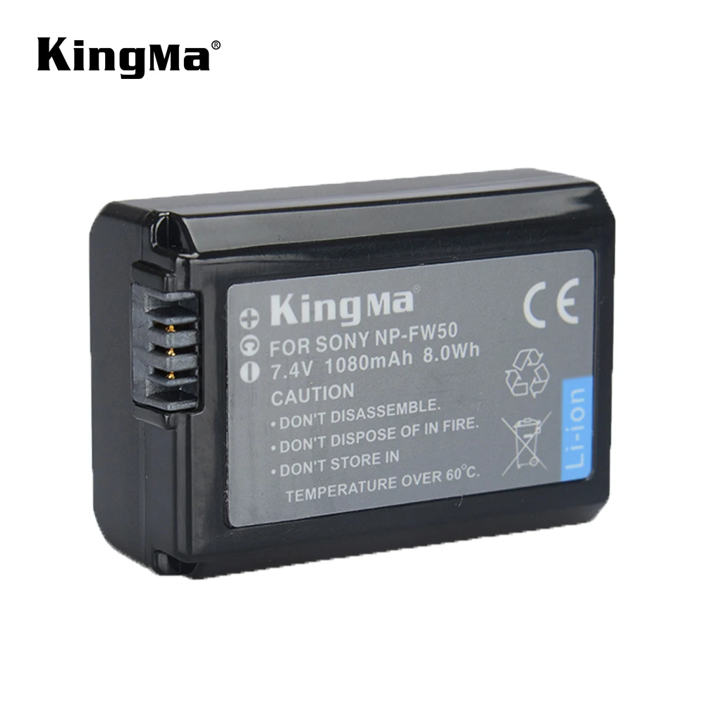 KingMa NP-FW50 Battery for Sony Alpha a7, a7R, a6000, a6300, a6500, NEX-5, NEX-6