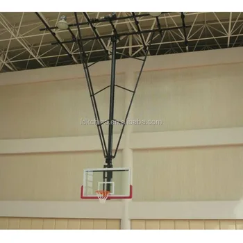 12mm Tempered Glass Backboard Ceiling Mounted Basketball Goals