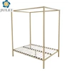 easy assemble sturdy four-post metal canopy bed frame JL-MB01