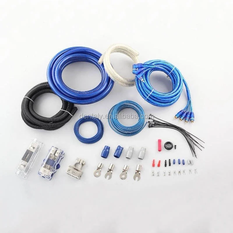 1500w Car Amplifier Wiring Kit Audio Subwoofer AMP RCA Power Cable AGU FUSE Set
