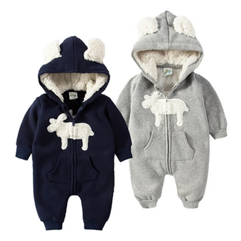 

Cute Elk Winter Thickening Climbing Clothes Bodysuits Lovely Baby Wear, As shown or customed