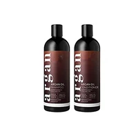 

Organic Argan Oil Shampoo and Conditioner Set (2 x 16 Oz) - Sulfate Free - Volumizing & Moisturizing, Gentle on Curly &