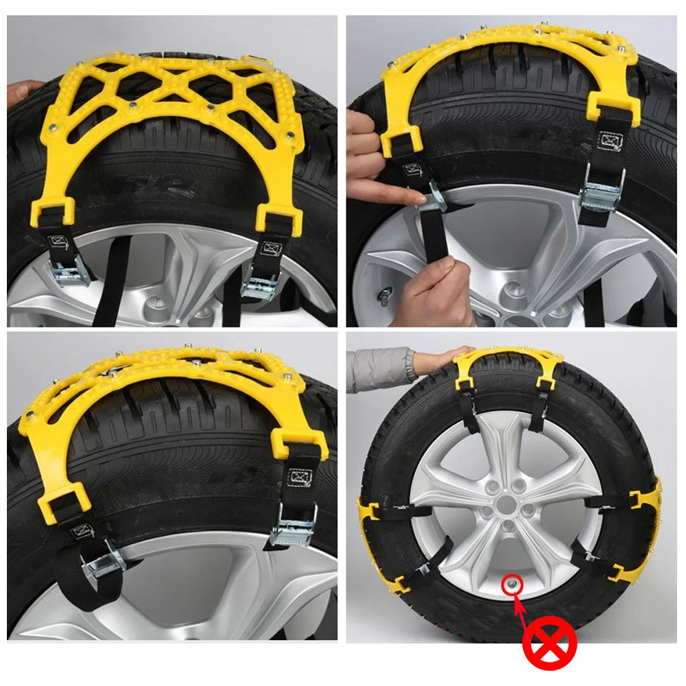 Atli Anti Skid Square Twisted SUV 4X4 Plastic Snow Easy Install Font Tire Chain For Passenger Car