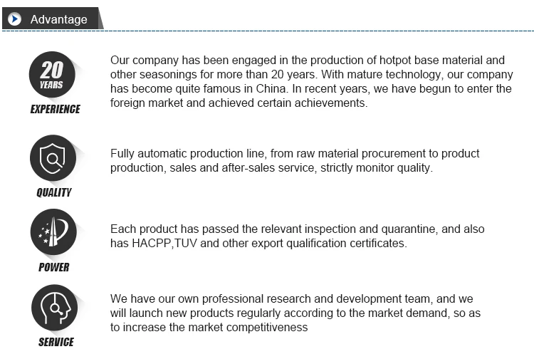 factory supply condiment