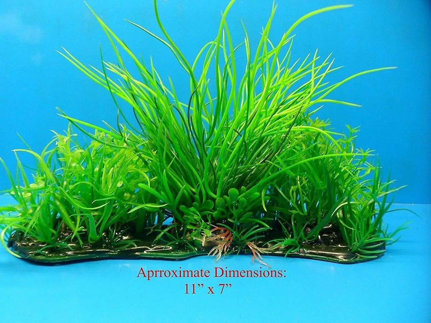 Azaina_atl AQUARIUM DECORATION - PLASTIC PLANT w/HEAVY BASE 3119 7" H x 11"