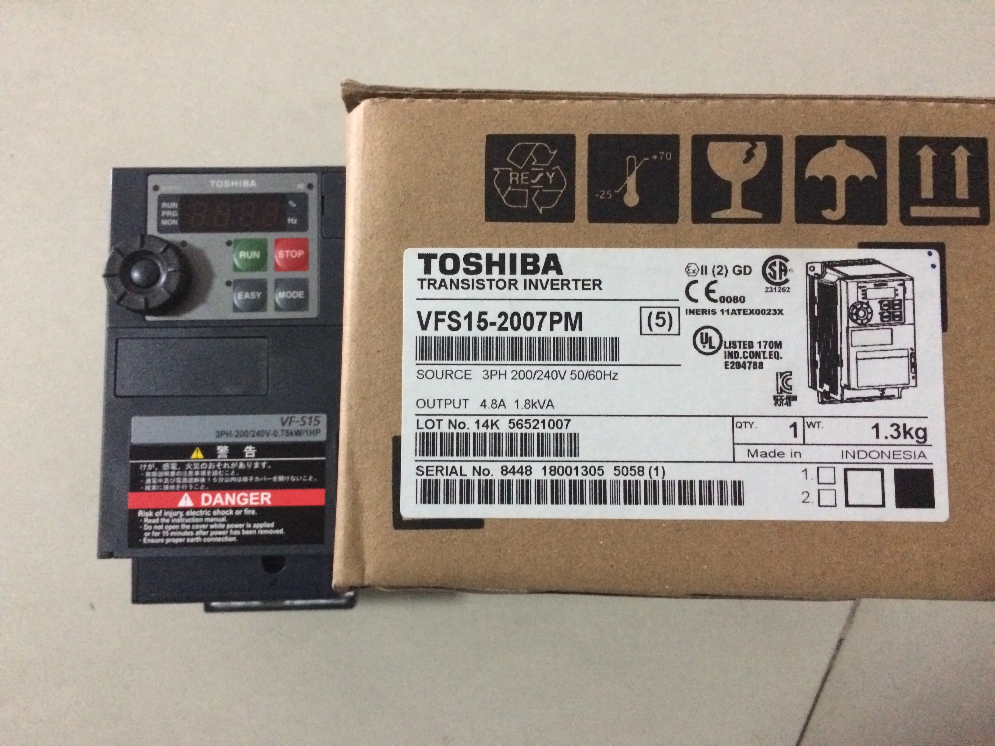 Source Toshiba AC Drive Transistor Inverter VFS15-2007PM on m